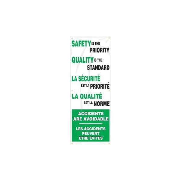 Accuform BILINGUAL SAFETY BANNER SAFETY IS FBMBR613 FBMBR613 - main